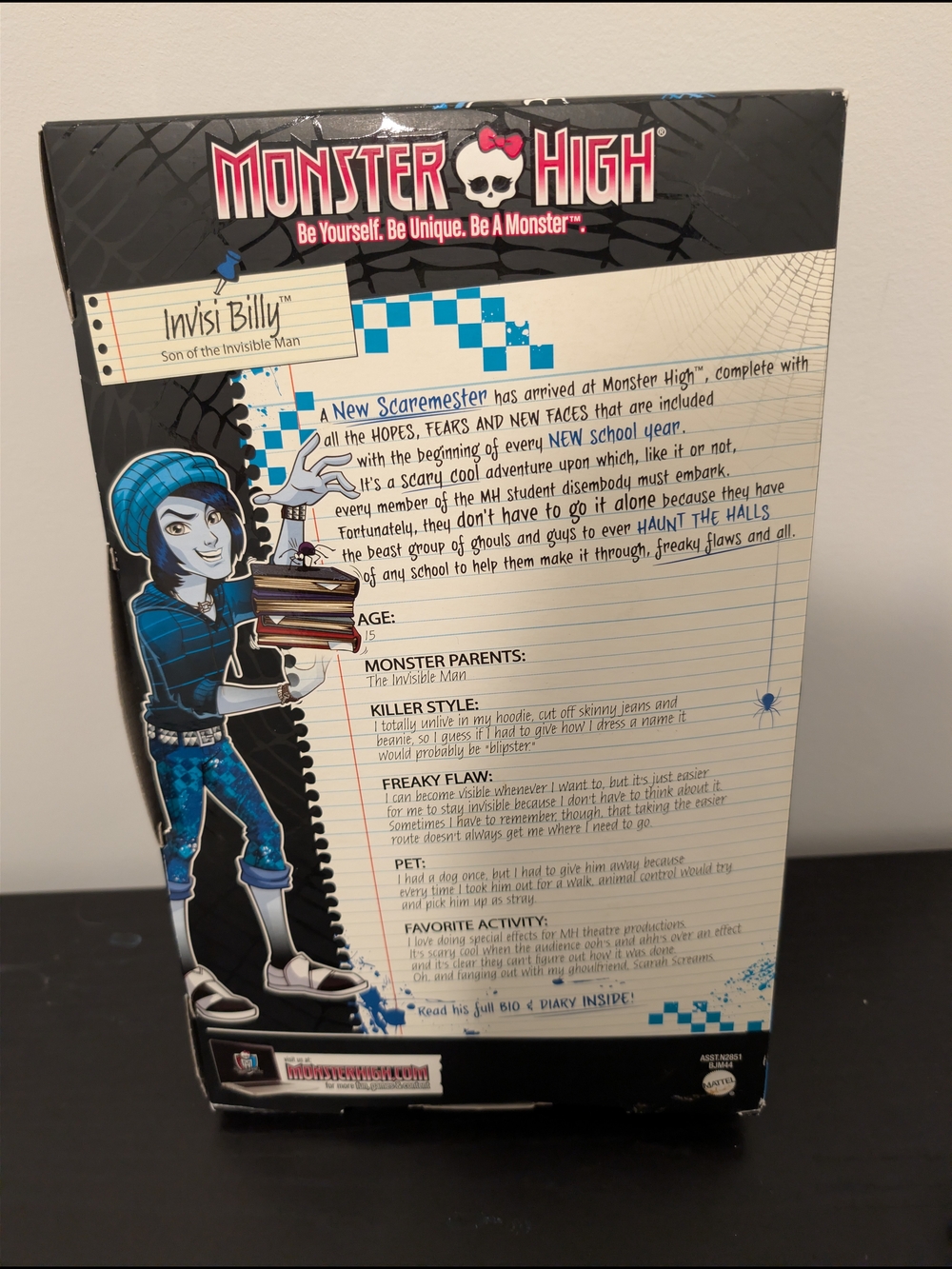 Monster High Invisi Billy Doll In Box NIB - Picture 2 of 7